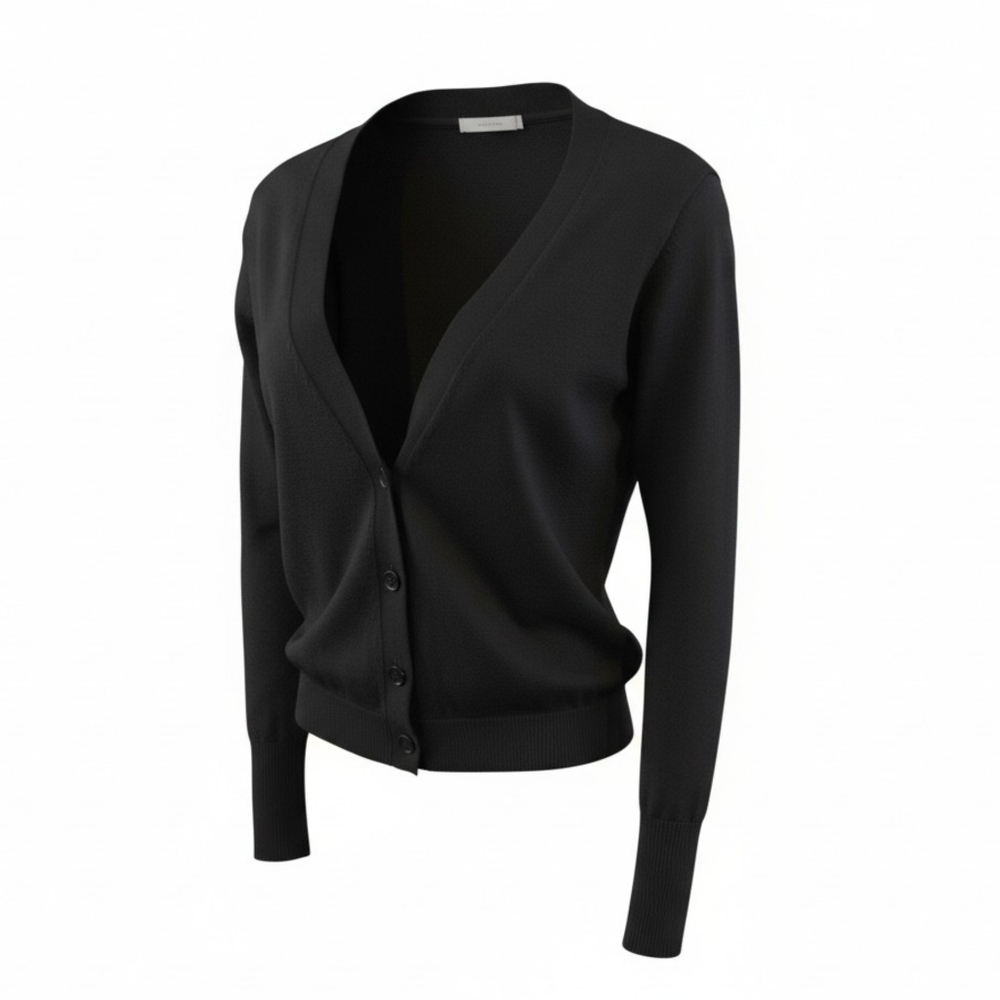 Leith Cardigan Women's Size M Black Boyfriend